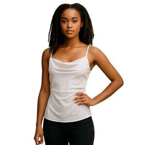 NEW Free People Medium Intimately All Night Velvet Tank Open Back Champagne